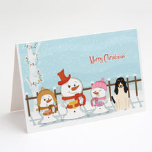 Load image into Gallery viewer, Merry Christmas Carolers Swiss Hound Greeting Cards -  Blank Note Cards – 8-Pack of Artist-Designed Cards with Envelopes