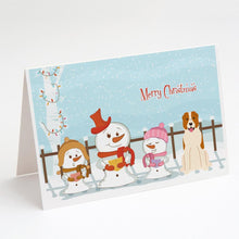Load image into Gallery viewer, Merry Christmas Carolers Central Asian Shepherd Dog Greeting Cards -  Blank Note Cards – 8-Pack of Artist-Designed Cards with Envelopes