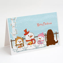 Load image into Gallery viewer, Merry Christmas Carolers Caucasian Shepherd Dog Greeting Cards -  Blank Note Cards – 8-Pack of Artist-Designed Cards with Envelopes