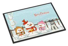 Load image into Gallery viewer, Merry Christmas Carolers Miniature Schanuzer Salt and Pepper Doormat - 24x36 Decorative Floor Mat – Indoor/Outdoor Rug with Artistic Flair BB2385JMAT