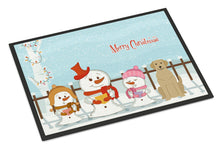 Load image into Gallery viewer, Merry Christmas Carolers Yellow Labrador Doormat - 24x36 Decorative Floor Mat – Indoor/Outdoor Rug with Artistic Flair BB2386JMAT