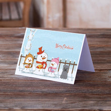 Load image into Gallery viewer, Merry Christmas Carolers Glen of Imal Grey Greeting Cards -  Blank Note Cards – 8-Pack of Artist-Designed Cards with Envelopes