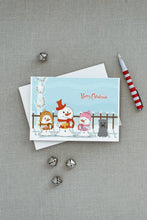 Load image into Gallery viewer, Merry Christmas Carolers Glen of Imal Grey Greeting Cards -  Blank Note Cards – 8-Pack of Artist-Designed Cards with Envelopes