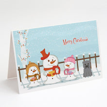 Load image into Gallery viewer, Merry Christmas Carolers Glen of Imal Grey Greeting Cards -  Blank Note Cards – 8-Pack of Artist-Designed Cards with Envelopes