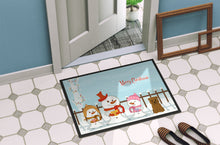 Load image into Gallery viewer, Merry Christmas Carolers Glen of Imal Tan Doormat - 24x36 Decorative Floor Mat – Indoor/Outdoor Rug with Artistic Flair BB2391JMAT