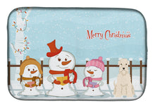 Load image into Gallery viewer, Merry Christmas Carolers Soft Coated Wheaten Terrier Dish Drying Mat – Absorbent, Artistic Kitchen Essentials BB2392DDM