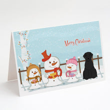 Load image into Gallery viewer, Merry Christmas Carolers Giant Schnauzer Greeting Cards -  Blank Note Cards – 8-Pack of Artist-Designed Cards with Envelopes