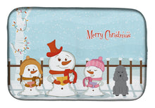 Load image into Gallery viewer, Merry Christmas Carolers Poodle Silver Dish Drying Mat – Absorbent, Artistic Kitchen Essentials BB2399DDM