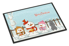 Load image into Gallery viewer, Merry Christmas Carolers Poodle Silver Doormat - 24x36 Decorative Floor Mat – Indoor/Outdoor Rug with Artistic Flair BB2399JMAT