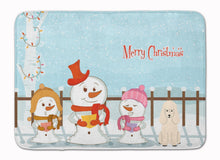 Load image into Gallery viewer, Merry Christmas Carolers Poodle White Machine Washable Memory Foam Mat BB2401RUG