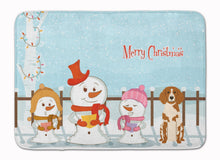 Load image into Gallery viewer, Merry Christmas Carolers Brittany Spaniel Machine Washable Memory Foam Mat BB2403RUG