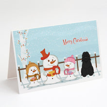 Load image into Gallery viewer, Merry Christmas Carolers Bouvier des Flandres Greeting Cards -  Blank Note Cards – 8-Pack of Artist-Designed Cards with Envelopes