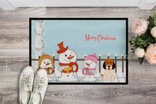 Load image into Gallery viewer, Merry Christmas Carolers Petit Basset Griffon Veenden Doormat - 24x36 Decorative Floor Mat – Indoor/Outdoor Rug with Artistic Flair BB2410JMAT