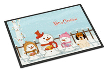 Load image into Gallery viewer, Merry Christmas Carolers Petit Basset Griffon Veenden Doormat - 24x36 Decorative Floor Mat – Indoor/Outdoor Rug with Artistic Flair BB2410JMAT