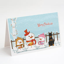 Load image into Gallery viewer, Merry Christmas Carolers Beauce Shepherd Dog Greeting Cards -  Blank Note Cards – 8-Pack of Artist-Designed Cards with Envelopes