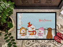 Load image into Gallery viewer, Merry Christmas Carolers Briard Brown Doormat - 24x36 Decorative Floor Mat – Indoor/Outdoor Rug with Artistic Flair BB2413JMAT