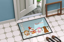 Load image into Gallery viewer, Merry Christmas Carolers Briard Brown Doormat - 24x36 Decorative Floor Mat – Indoor/Outdoor Rug with Artistic Flair BB2413JMAT