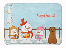 Load image into Gallery viewer, Merry Christmas Carolers Briard Brown Machine Washable Memory Foam Mat BB2413RUG
