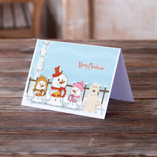 Load image into Gallery viewer, Merry Christmas Carolers Great Pyrenese Greeting Cards -  Blank Note Cards – 8-Pack of Artist-Designed Cards with Envelopes