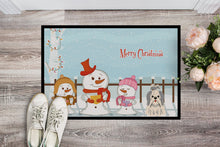 Load image into Gallery viewer, Merry Christmas Carolers Shih Tzu Silver White Doormat - 24x36 Decorative Floor Mat – Indoor/Outdoor Rug with Artistic Flair BB2416JMAT