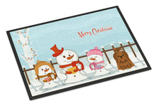 Load image into Gallery viewer, Merry Christmas Carolers Shih Tzu Chocolate Doormat - 24x36 Decorative Floor Mat – Indoor/Outdoor Rug with Artistic Flair BB2417JMAT
