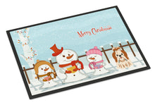 Load image into Gallery viewer, Merry Christmas Carolers Shih Tzu Red White Doormat - 24x36 Decorative Floor Mat – Indoor/Outdoor Rug with Artistic Flair BB2418JMAT