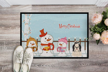 Load image into Gallery viewer, Merry Christmas Carolers Shih Tzu Black White Doormat - 24x36 Decorative Floor Mat – Indoor/Outdoor Rug with Artistic Flair BB2419JMAT