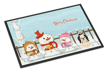 Load image into Gallery viewer, Merry Christmas Carolers Shih Tzu Black White Doormat - 24x36 Decorative Floor Mat – Indoor/Outdoor Rug with Artistic Flair BB2419JMAT