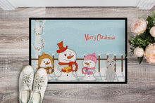 Load image into Gallery viewer, Merry Christmas Carolers Bedlington Terrier Blue Doormat - 24x36 Decorative Floor Mat – Indoor/Outdoor Rug with Artistic Flair BB2421JMAT