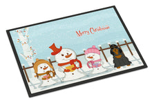 Load image into Gallery viewer, Merry Christmas Carolers Cocker Spaniel Black Tan Doormat - 24x36 Decorative Floor Mat – Indoor/Outdoor Rug with Artistic Flair BB2424JMAT