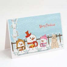Load image into Gallery viewer, Merry Christmas Carolers Cocker Spaniel Buff Greeting Cards -  Blank Note Cards – 8-Pack of Artist-Designed Cards with Envelopes
