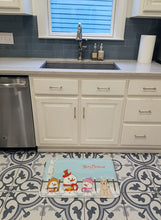 Load image into Gallery viewer, Merry Christmas Carolers Cocker Spaniel Buff Machine Washable Memory Foam Mat BB2425RUG