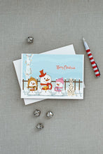 Load image into Gallery viewer, Merry Christmas Carolers Dalmatian Greeting Cards -  Blank Note Cards – 8-Pack of Artist-Designed Cards with Envelopes