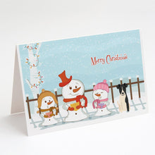 Load image into Gallery viewer, Merry Christmas Carolers Smooth Fox Terrier Greeting Cards -  Blank Note Cards – 8-Pack of Artist-Designed Cards with Envelopes