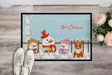 Load image into Gallery viewer, Merry Christmas Carolers Corgi Doormat - 24x36 Decorative Floor Mat – Indoor/Outdoor Rug with Artistic Flair BB2431JMAT