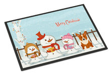 Load image into Gallery viewer, Merry Christmas Carolers Corgi Doormat - 24x36 Decorative Floor Mat – Indoor/Outdoor Rug with Artistic Flair BB2431JMAT
