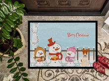 Load image into Gallery viewer, Merry Christmas Carolers Wire Fox Terrier Doormat - 24x36 Decorative Floor Mat – Indoor/Outdoor Rug with Artistic Flair BB2432JMAT