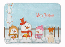 Load image into Gallery viewer, Merry Christmas Carolers Wire Fox Terrier Machine Washable Memory Foam Mat BB2432RUG