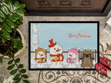 Load image into Gallery viewer, Merry Christmas Carolers Pekingnese Tan Doormat - 24x36 Decorative Floor Mat – Indoor/Outdoor Rug with Artistic Flair BB2433JMAT