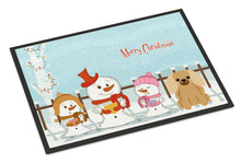 Load image into Gallery viewer, Merry Christmas Carolers Pekingnese Fawn Sable Doormat - 24x36 Decorative Floor Mat – Indoor/Outdoor Rug with Artistic Flair BB2435JMAT