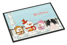 Load image into Gallery viewer, Merry Christmas Carolers Pekingnese Black White Doormat - 24x36 Decorative Floor Mat – Indoor/Outdoor Rug with Artistic Flair BB2436JMAT