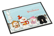 Load image into Gallery viewer, Merry Christmas Carolers Pekingnese Black Doormat - 24x36 Decorative Floor Mat – Indoor/Outdoor Rug with Artistic Flair BB2438JMAT