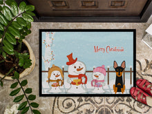 Load image into Gallery viewer, Merry Christmas Carolers English Toy Terrier Doormat - 24x36 Decorative Floor Mat – Indoor/Outdoor Rug with Artistic Flair BB2440JMAT