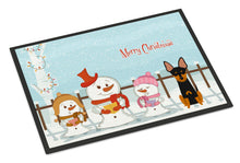 Load image into Gallery viewer, Merry Christmas Carolers English Toy Terrier Doormat - 24x36 Decorative Floor Mat – Indoor/Outdoor Rug with Artistic Flair BB2440JMAT