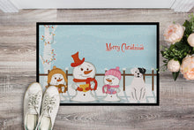 Load image into Gallery viewer, Merry Christmas Carolers White Boxer Cooper Doormat - 24x36 Decorative Floor Mat – Indoor/Outdoor Rug with Artistic Flair BB2445JMAT
