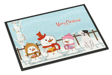 Load image into Gallery viewer, Merry Christmas Carolers White Boxer Cooper Doormat - 24x36 Decorative Floor Mat – Indoor/Outdoor Rug with Artistic Flair BB2445JMAT