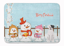 Load image into Gallery viewer, Merry Christmas Carolers White Boxer Cooper Machine Washable Memory Foam Mat BB2445RUG