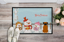 Load image into Gallery viewer, Merry Christmas Carolers Fawn Boxer Doormat - 24x36 Decorative Floor Mat – Indoor/Outdoor Rug with Artistic Flair BB2446JMAT
