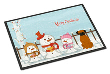 Load image into Gallery viewer, Merry Christmas Carolers Fawn Boxer Doormat - 24x36 Decorative Floor Mat – Indoor/Outdoor Rug with Artistic Flair BB2446JMAT