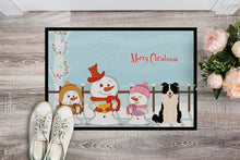 Load image into Gallery viewer, Merry Christmas Carolers Border Collie Black White Doormat - 24x36 Decorative Floor Mat – Indoor/Outdoor Rug with Artistic Flair BB2449JMAT